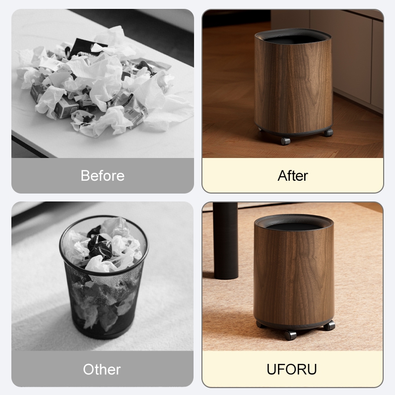 UFORU Modern Wood Grain Trash  - Commercial Kitchen Bin review and price